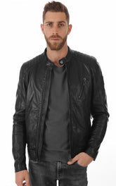 Men Genuine Leather Jacket MJ 44